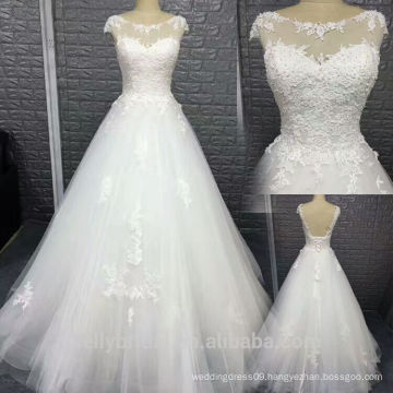 2017 newest modern A-line sleeveless armhole wedding dress